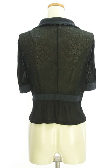 RITSUKO SHIRAHAMA（リツコ シラハマ）の古着「半そでシアーニットカーディガン（カーディガン・ボレロ）」大画像２へ