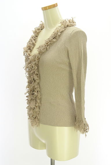 MARLENE DAM（マーレンダム）の古着「スパンコールフリルラメニットカーディガン（カーディガン・ボレロ）」大画像３へ