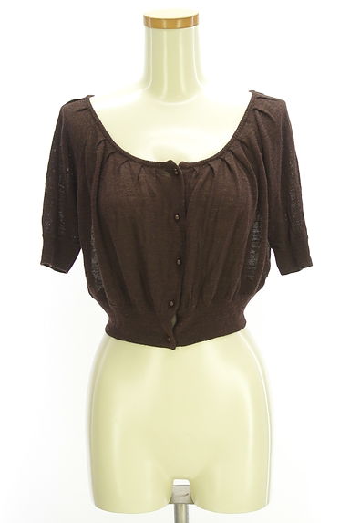 MARLENE DAM（マーレンダム）の古着「半そでシアーニットカーディガン（カーディガン・ボレロ）」大画像１へ