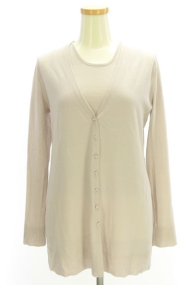 MARLENE DAM（マーレンダム）の古着「ニットカーデ×ノースリニット　アンサンブル（アンサンブル）」大画像１へ