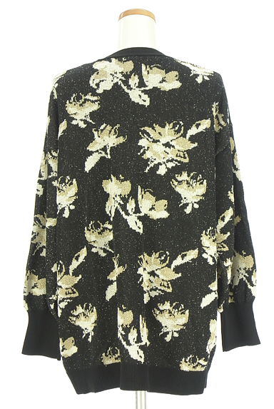 JEANASiS（ジーナシス）の古着「ラメ花柄オーバーサイズミドルカーディガン（カーディガン・ボレロ）」大画像２へ