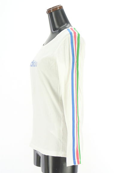 adidas（アディダス）の古着「スリーラインラメロゴTシャツ（Ｔシャツ）」大画像３へ