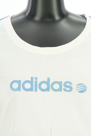 adidas（アディダス）の古着「スリーラインラメロゴTシャツ（Ｔシャツ）」大画像４へ