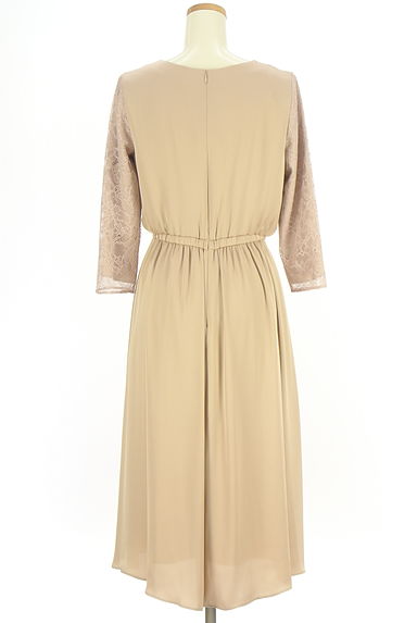 INDIVI（インディヴィ）の古着「レース袖ミモレワンピース（ワンピース・チュニック）」大画像２へ