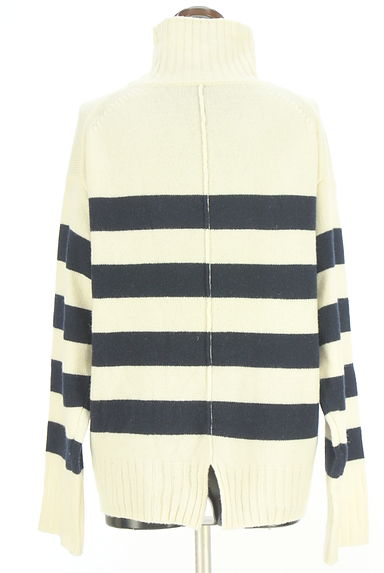 BARNYARDSTORM（バンヤードストーム）の古着「太ボーダー柄モックネックニットトップス（ニット）」大画像２へ