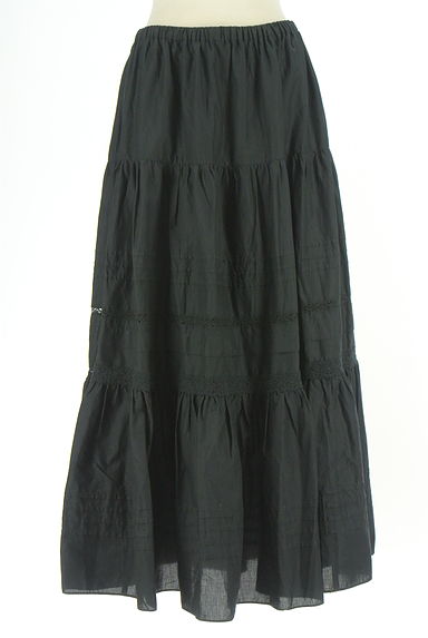 BARNYARDSTORM（バンヤードストーム）の古着「ピンタック&レース入りコットンロングスカート（ロングスカート・マキシスカート）」大画像１へ