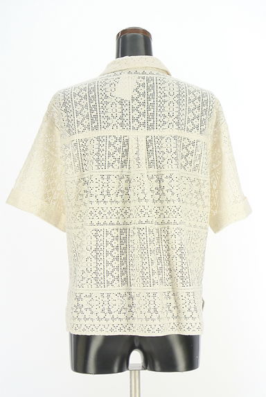 Aga（アーガ）の古着「オープンカラー透かしレースシャツ（ジャケット）」大画像２へ