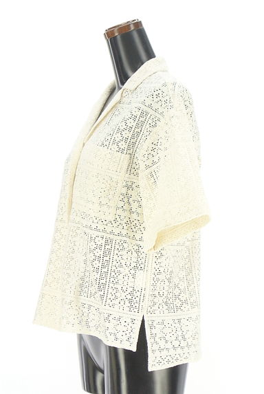 Aga（アーガ）の古着「オープンカラー透かしレースシャツ（ジャケット）」大画像３へ