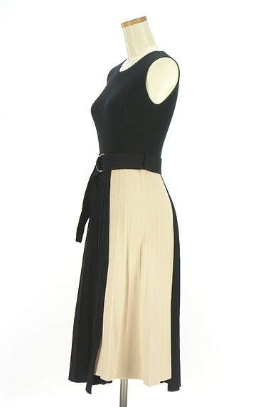 Rirandture（リランドチュール）の古着「ベルト付きバイカラーミモレニットワンピ（ワンピース・チュニック）」大画像３へ