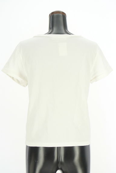 LAISSE PASSE（レッセパッセ）の古着「パール付きロゴ刺繍Tシャツ（Ｔシャツ）」大画像２へ