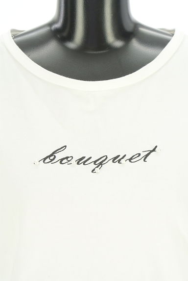 LAISSE PASSE（レッセパッセ）の古着「パール付きロゴ刺繍Tシャツ（Ｔシャツ）」大画像４へ