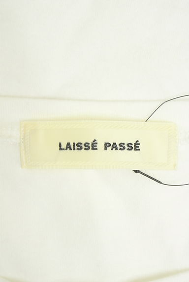 LAISSE PASSE（レッセパッセ）の古着「パール付きロゴ刺繍Tシャツ（Ｔシャツ）」大画像６へ