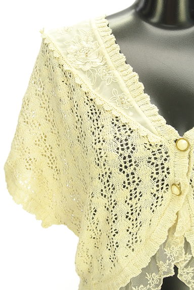 axes femme（アクシーズファム）の古着「刺繍レース切替透かしニットボレロ（カーディガン・ボレロ）」大画像４へ