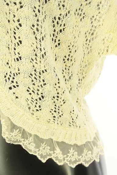 axes femme（アクシーズファム）の古着「刺繍レース切替透かしニットボレロ（カーディガン・ボレロ）」大画像５へ