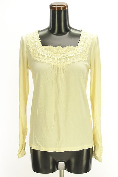 axes femme（アクシーズファム）の古着「レーススクエアネックカットソー（カットソー・プルオーバー）」大画像１へ