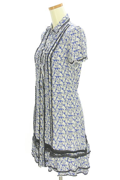 axes femme（アクシーズファム）の古着「船柄膝丈シャツワンピース（ワンピース・チュニック）」大画像３へ