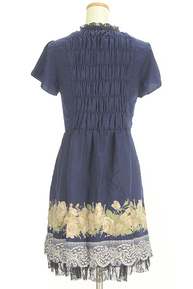 axes femme（アクシーズファム）の古着「レース切替膝上フレアワンピース（ワンピース・チュニック）」大画像２へ