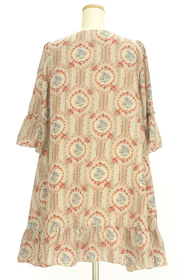 axes femme（アクシーズファム）の古着「6分袖キーネックAラインミニワンピ（ワンピース・チュニック）」大画像２へ