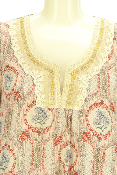 axes femme（アクシーズファム）の古着「6分袖キーネックAラインミニワンピ（ワンピース・チュニック）」大画像４へ