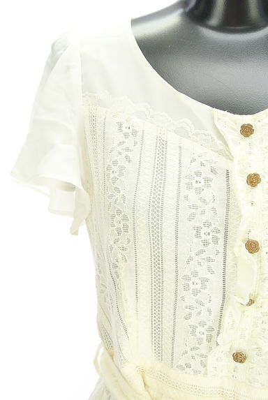 axes femme（アクシーズファム）の古着「ベルト付きレース膝上ワンピース（ワンピース・チュニック）」大画像４へ