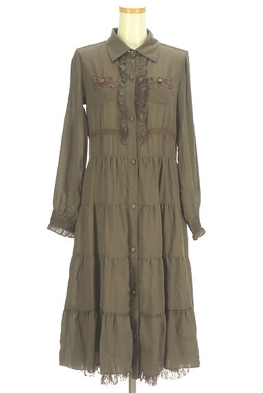 axes femme（アクシーズファム）の古着「膝下丈ティアードシャツワンピース（ワンピース・チュニック）」大画像１へ