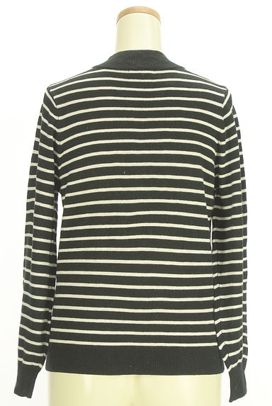 earth music&ecology（アースミュージック＆エコロジー）の古着「パール付きハイネックボーダーニット（ニット）」大画像２へ