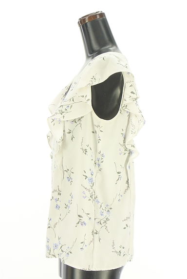Apuweiser riche（アプワイザーリッシェ）の古着「フリル花柄シフォンカットソー（ブラウス）」大画像３へ