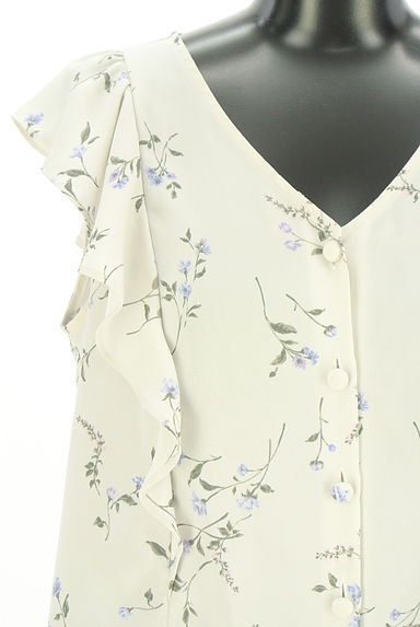 Apuweiser riche（アプワイザーリッシェ）の古着「フリル花柄シフォンカットソー（ブラウス）」大画像４へ