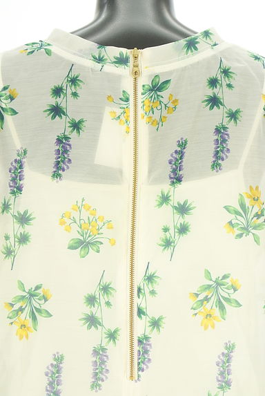 JILL by JILLSTUART（ジルバイジルスチュアート）の古着「ボタニカル柄半そでシアーワンピース（ワンピース・チュニック）」大画像４へ