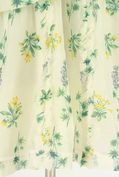 JILL by JILLSTUART（ジルバイジルスチュアート）の古着「ボタニカル柄半そでシアーワンピース（ワンピース・チュニック）」大画像５へ
