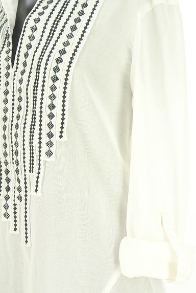 HIROKO BIS（ヒロコビス）の古着「+RICO HIROKO BIS 刺しゅうテープライン入りスキッパーワンピース（ワンピース・チュニック）」大画像５へ