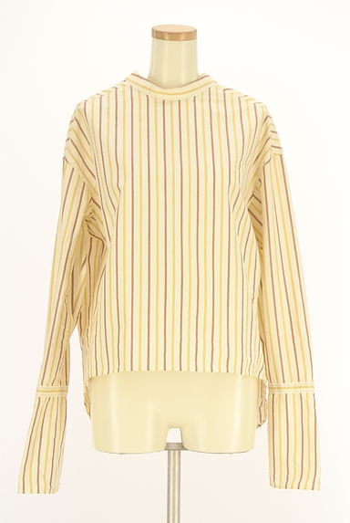 BEAUTY&YOUTH（ビューティ＆ユース）の古着「6 前後2WAUマルチストライプブラウス（カットソー・プルオーバー）」大画像１へ