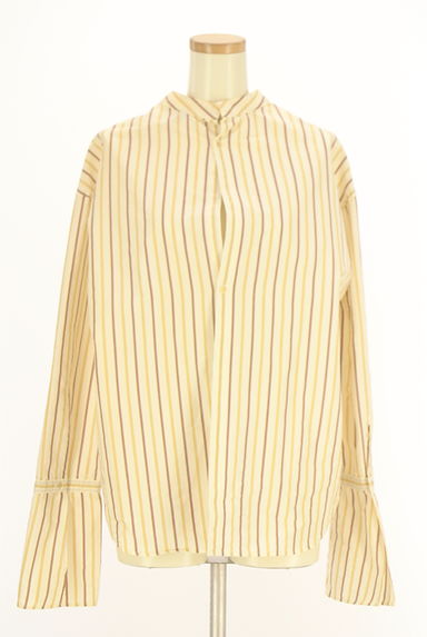 BEAUTY&YOUTH（ビューティ＆ユース）の古着「6 前後2WAUマルチストライプブラウス（カットソー・プルオーバー）」大画像５へ