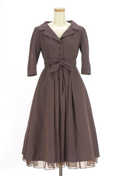 Jocomomola（ホコモモラ）の古着「チュールペチ付き裾フリルロングワンピース（ワンピース・チュニック）」大画像１へ