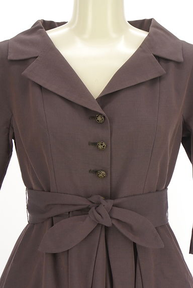 Jocomomola（ホコモモラ）の古着「チュールペチ付き裾フリルロングワンピース（ワンピース・チュニック）」大画像４へ