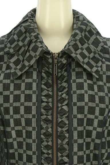 HIROKO BIS（ヒロコビス）の古着「ダブルファスナーチェックジャケット（ジャケット）」大画像４へ