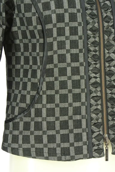 HIROKO BIS（ヒロコビス）の古着「ダブルファスナーチェックジャケット（ジャケット）」大画像５へ