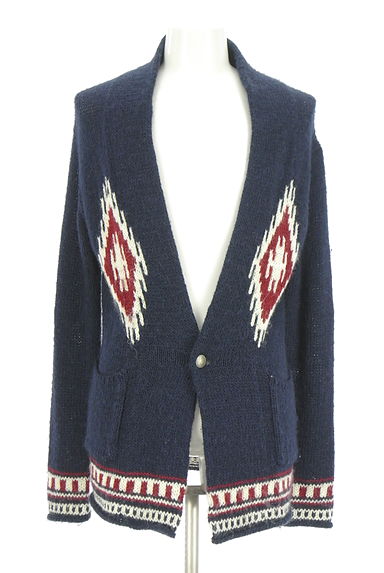 URBAN RESEARCH（アーバンリサーチ）の古着「エスニック柄ワンボタンニットカーデ（カーディガン）」大画像１へ