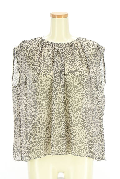 NOLLEY'S（ノーリーズ）の古着「レオパード柄ワイドシアーブラウス（カットソー・プルオーバー）」大画像１へ