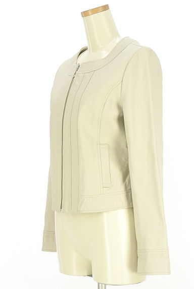 iCB（アイシービー）の古着「ノーカラーラムレザージャケット（ブルゾン・スタジャン）」大画像３へ