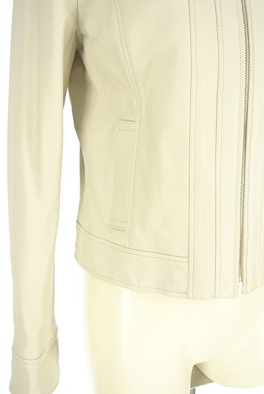 iCB（アイシービー）の古着「ノーカラーラムレザージャケット（ブルゾン・スタジャン）」大画像５へ