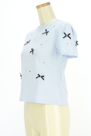 Lily Brown（リリーブラウン）の古着「リボン付きショート丈パフスリTシャツ（Ｔシャツ）」大画像３へ