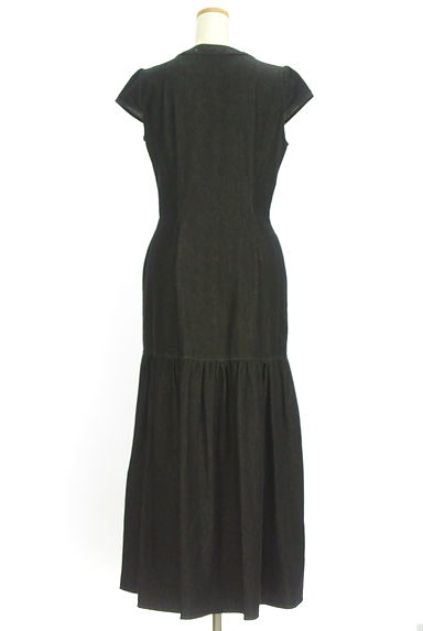 LagunaMoon（ラグナムーン）の古着「フレンチスリーブブラックデニムワンピース（ワンピース・チュニック）」大画像２へ