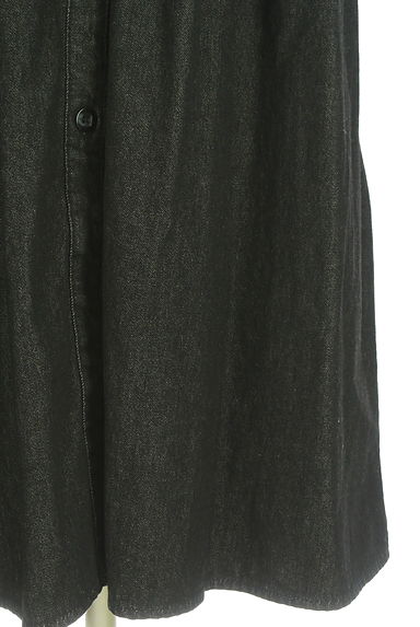 LagunaMoon（ラグナムーン）の古着「フレンチスリーブブラックデニムワンピース（ワンピース・チュニック）」大画像５へ