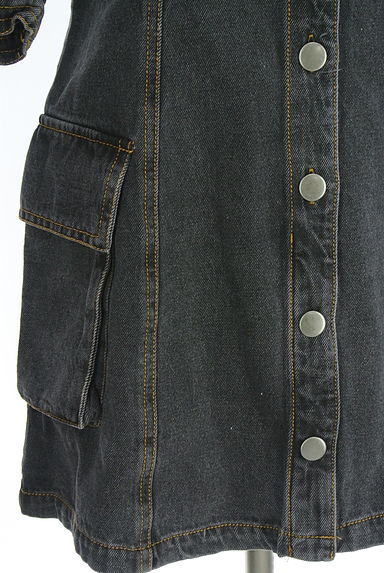 SLY（スライ）の古着「6分袖ブラックデニムワンピース（ワンピース・チュニック）」大画像５へ