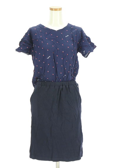 ARNOLD PALMER（アーノルドパーマー）の古着「ヨット柄ドッキング膝下ワンピース（ワンピース・チュニック）」大画像１へ