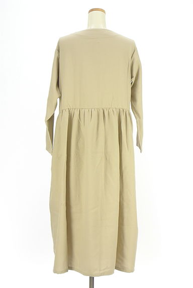 Samansa Mos2（サマンサモスモス）の古着「ダブルボタンノーカラーロングワンピース（ワンピース・チュニック）」大画像２へ