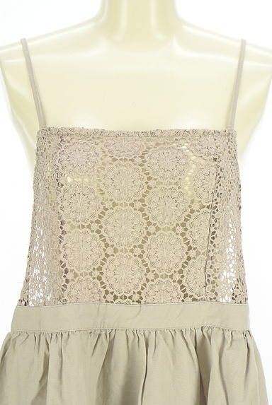 Samansa Mos2（サマンサモスモス）の古着「透かし編みレースロングキャミワンピース（キャミワンピース）」大画像４へ