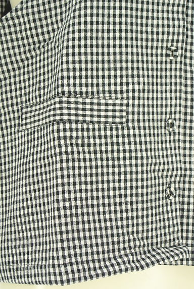 クリックで大画像表示 Samansa Mos2(サマンサモスモス)の古着「ギンガムチェック綿麻ベスト(ベスト・ジレ)」大画像5へ