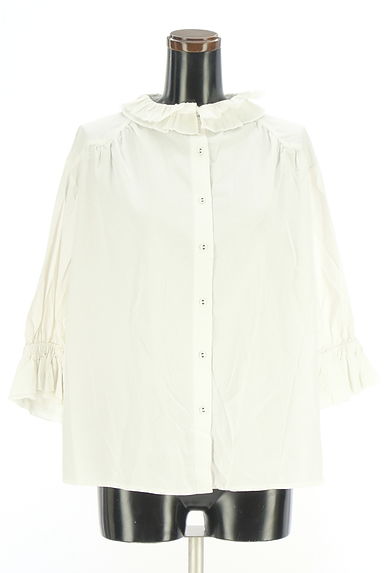 Samansa Mos2（サマンサモスモス）の古着「七分袖フリルカラーブラウス（ブラウス）」大画像１へ